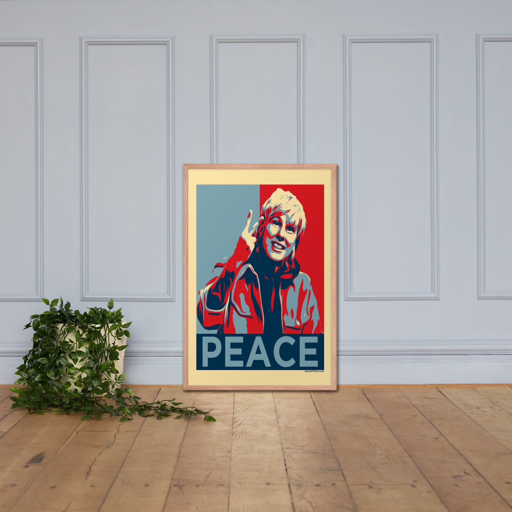 Framed "Peace" Poster (12"x18" or 24"x36")